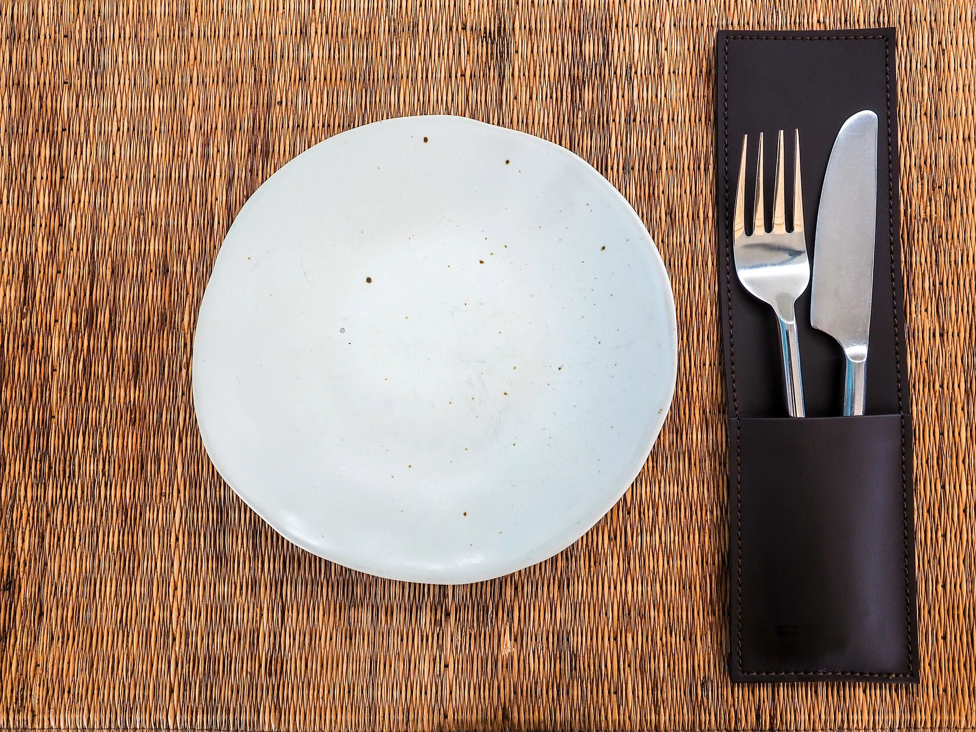 modern artisan ceramic salad plate upscale table setting